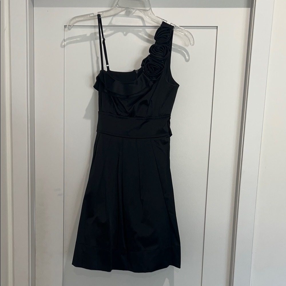 Speechless Black One-Shoulder Ruffled Cocktail Dress